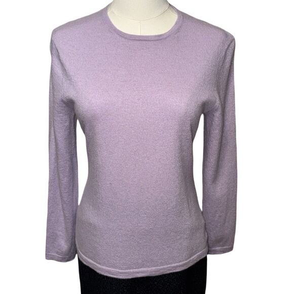 Neiman Marcus The Cashmere Collection Lavender 100% Cashmere Sweater Sz XL P - Picture 1 of 5
